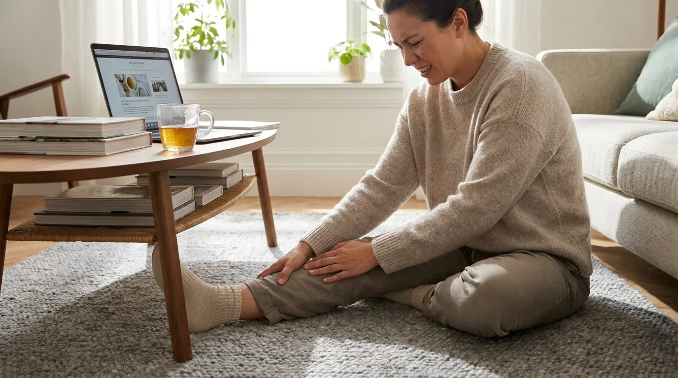 Personne étirant ses jambes, sensation de légèreté après une séance