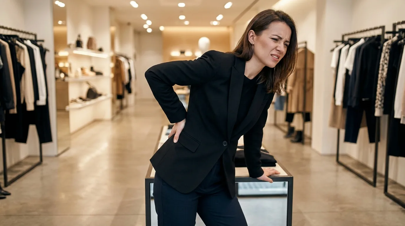 Personne debout toute la journée, à la recherche d'une solution de confort pour les jambes